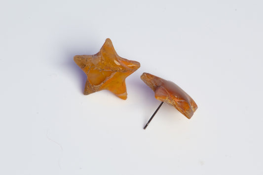Orange Star Studs